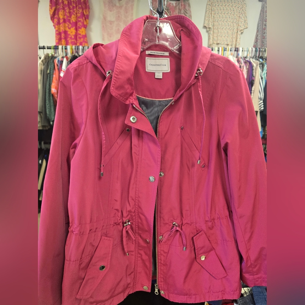 Charter Club Women's Fuchsia Utility Jacket